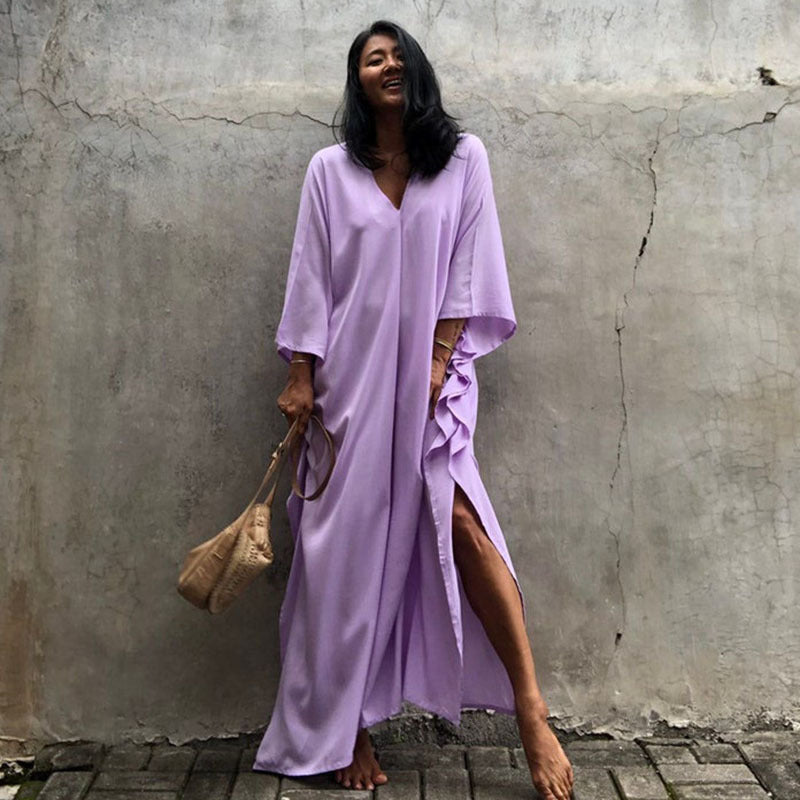 Relaxed Fit Vakantie Midi Jurk