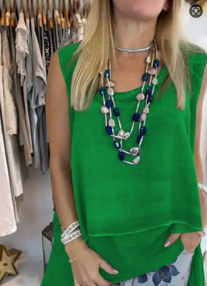 Luchtige mouwloze tuniek voor casual kleding