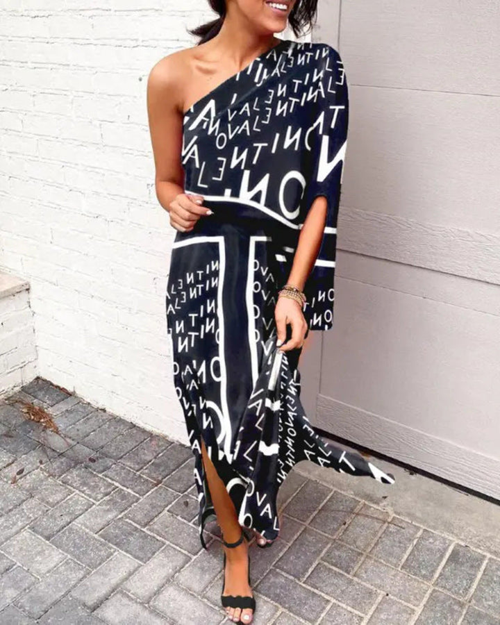 Bodycon jurk met één mouw