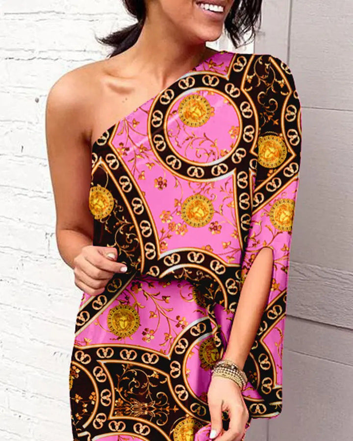 Bodycon jurk met één mouw