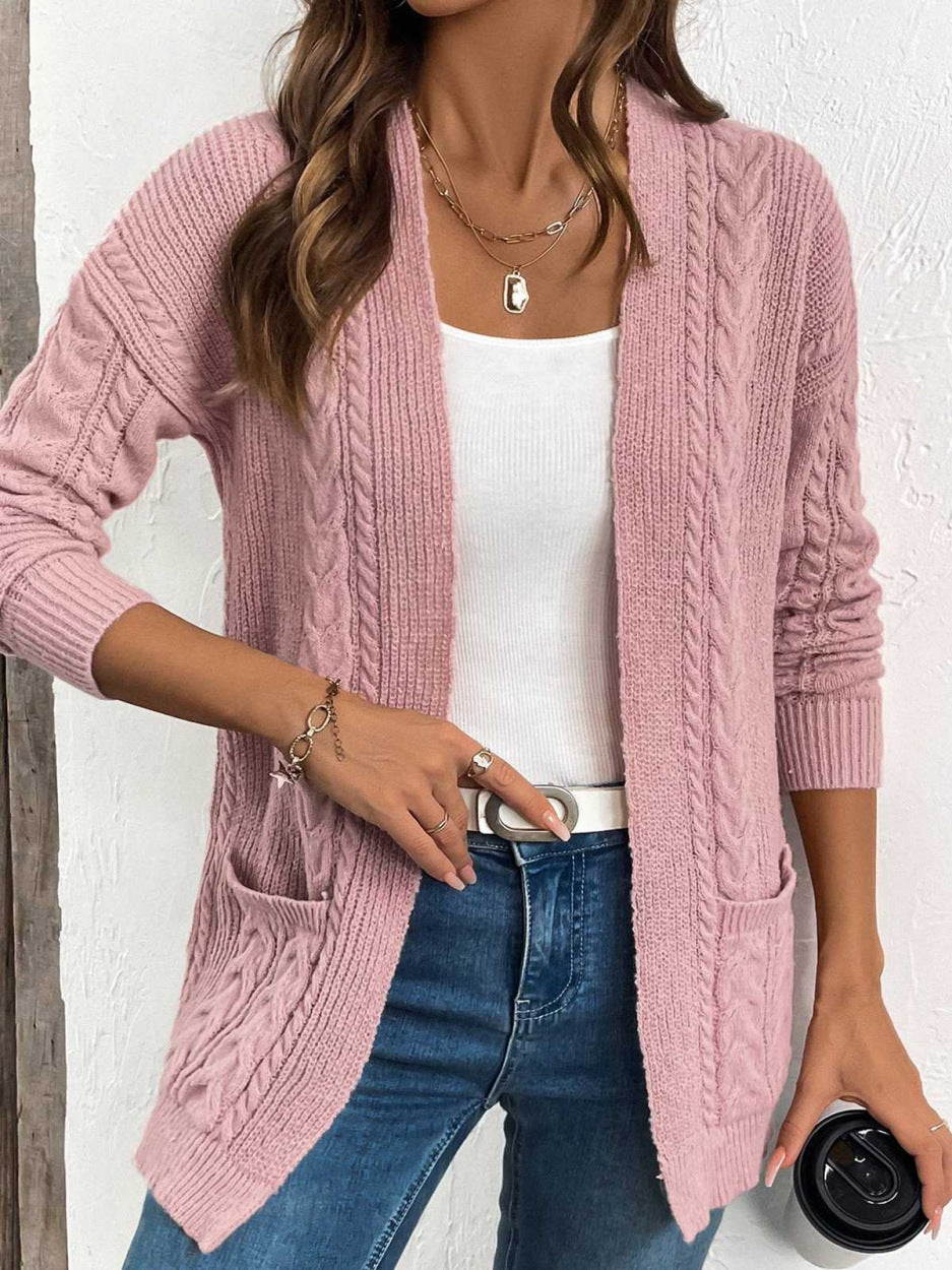 Gebreid long cardigan met knopen voor dames