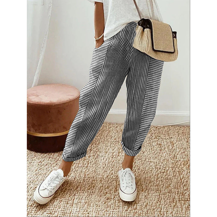 Casual Gestreepte Stitching Pants