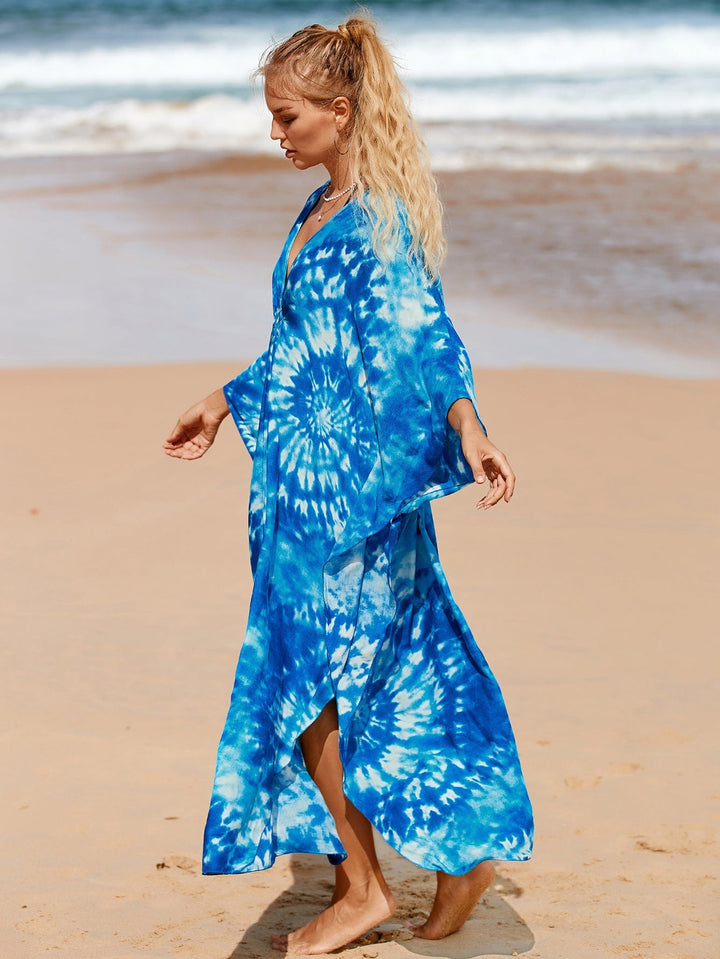 Chique Kimono-stijl Jurk in Amber Tide tinten