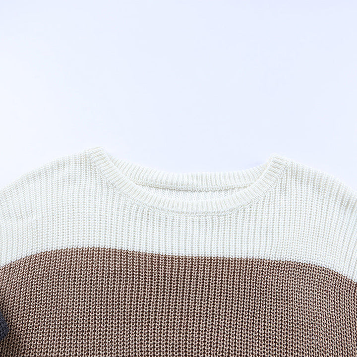 Color Block Gebreide Trui voor Dames