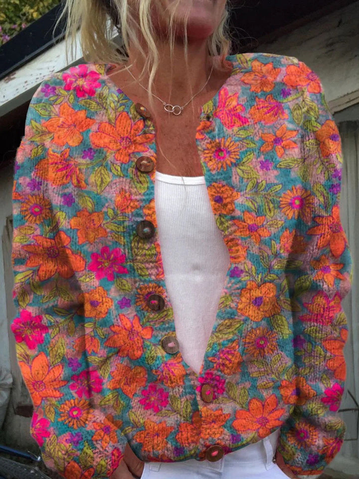 Casual damesvest met digitale print