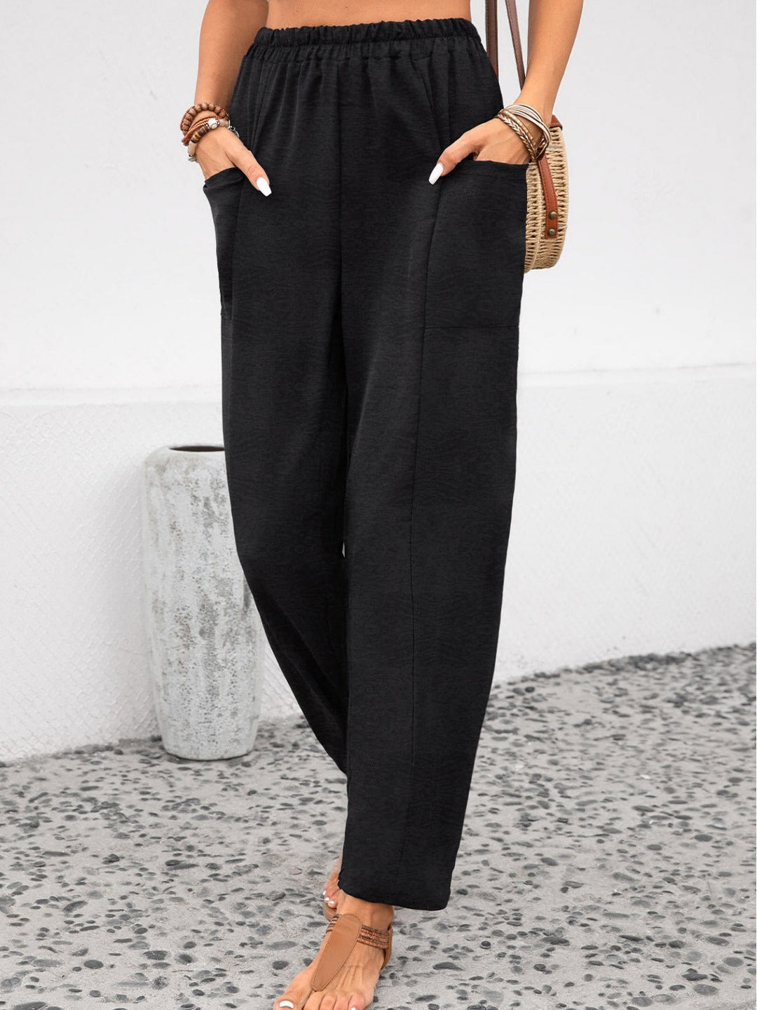 Plus Size Ice Silk Broek