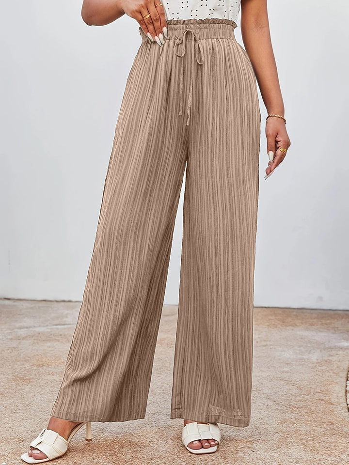 Geweven broek met elastische taille