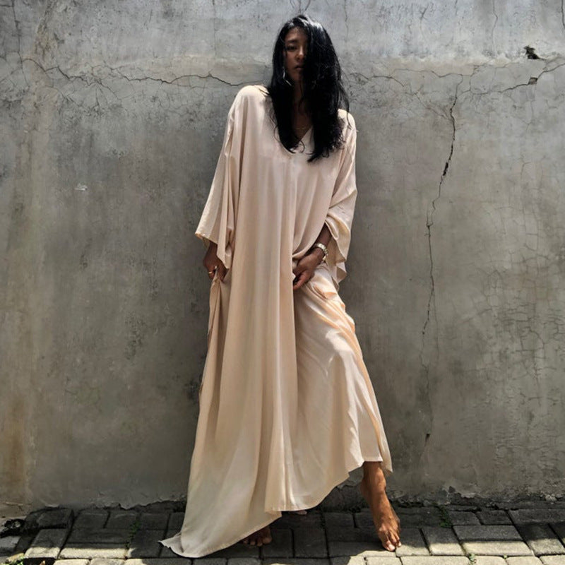 Relaxed Fit Vakantie Midi Jurk