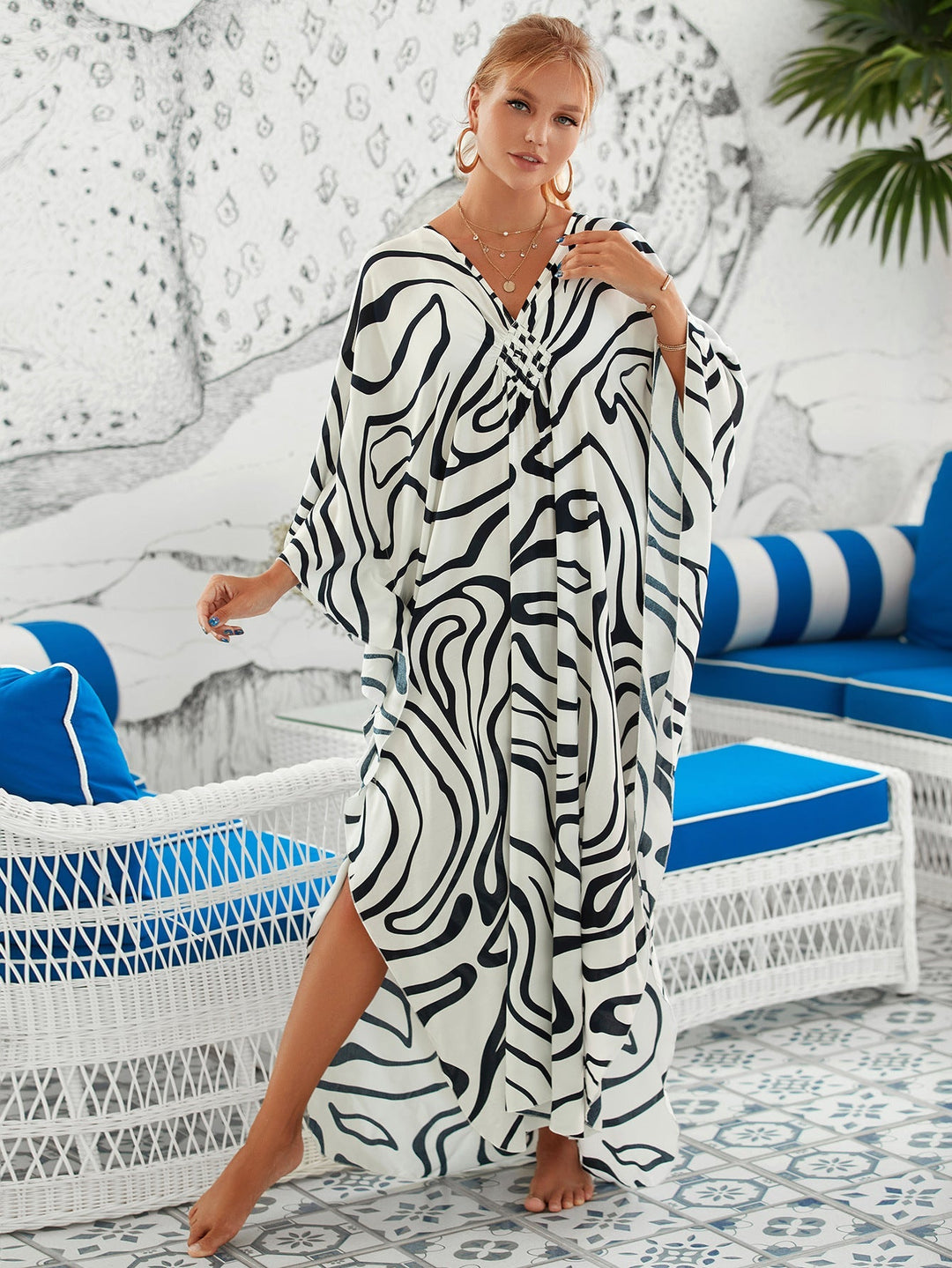 Coastal Haze Maxi-jurk