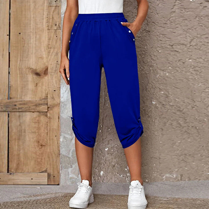 Fashion Casual Elastische Zevenpuntsbroek