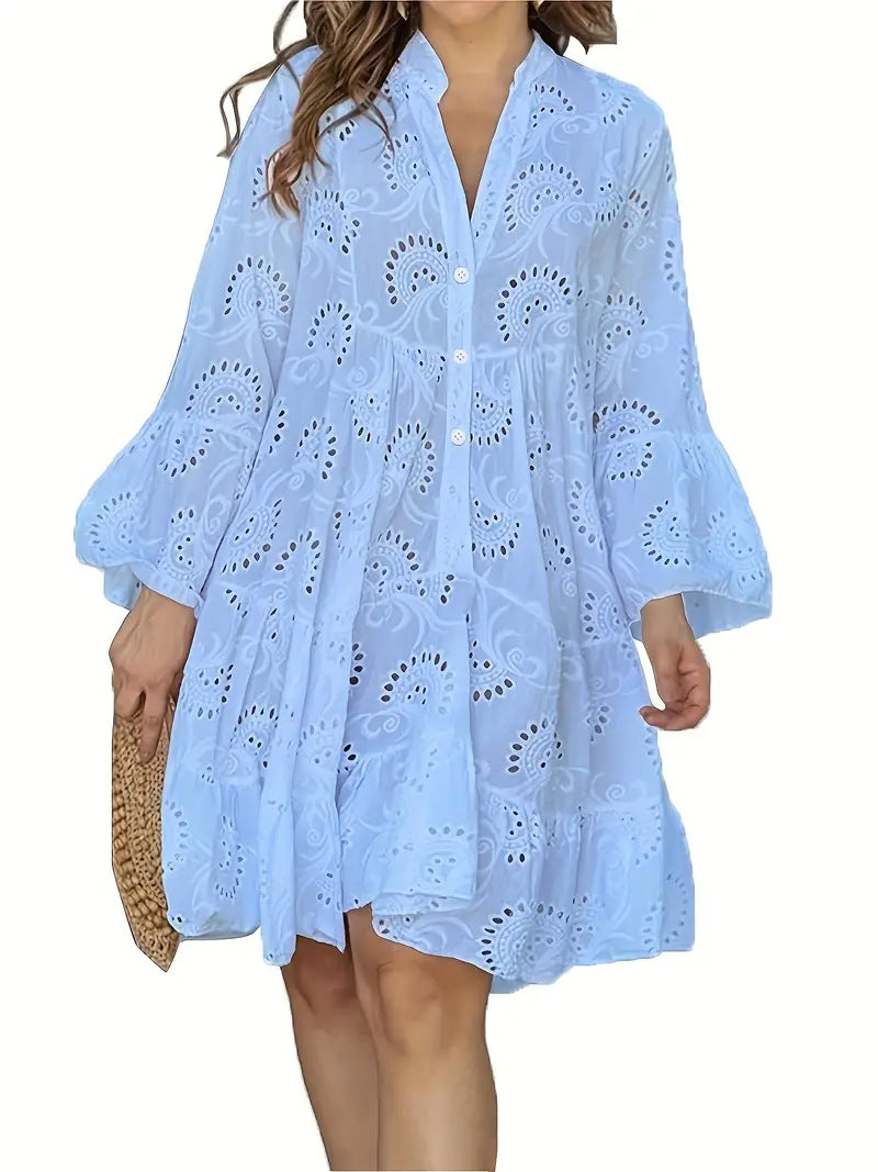 Jurk met elegant open patroon