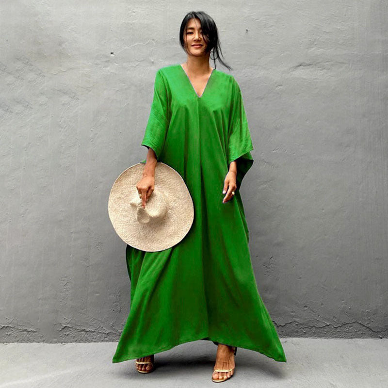 Relaxed Fit Vakantie Midi Jurk