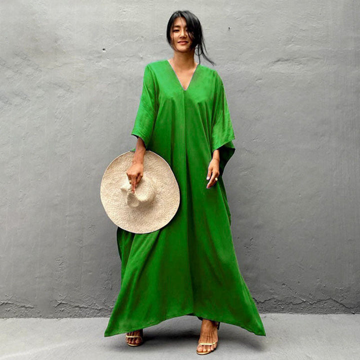 Relaxed Fit Vakantie Midi Jurk