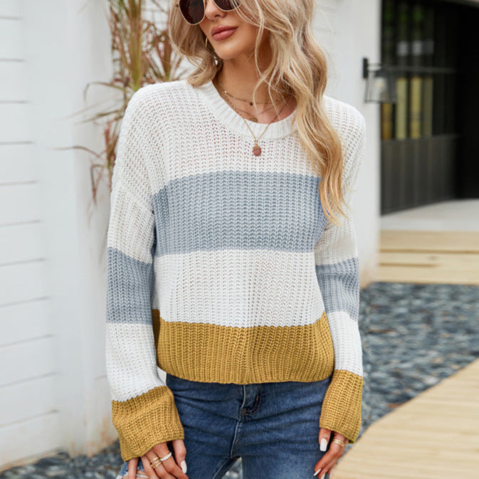 Dames gebreide trui loose pullover casual
