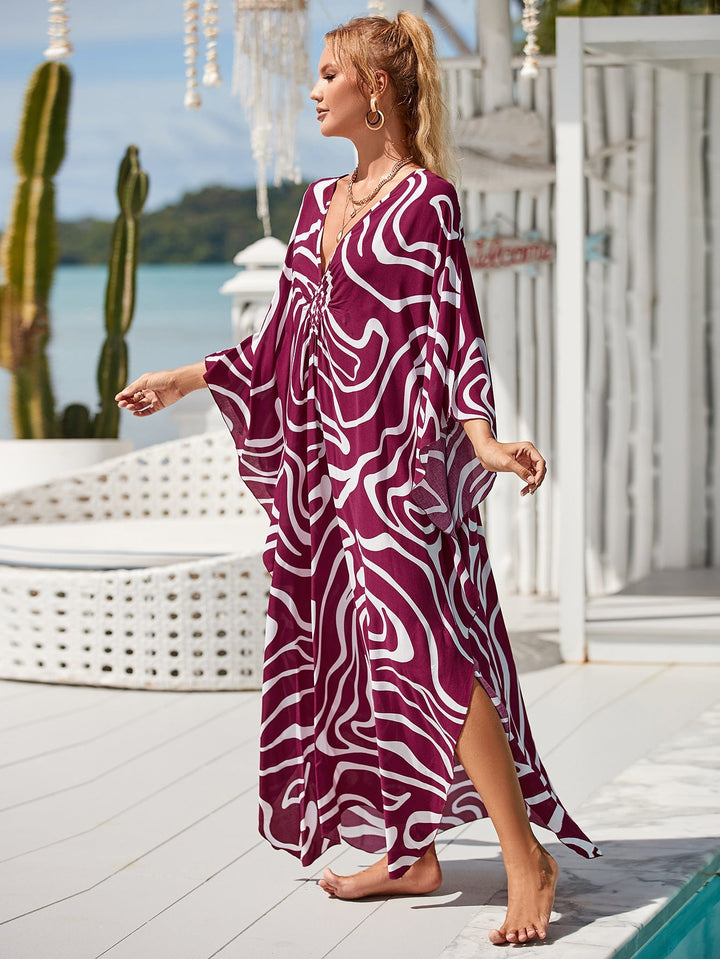 Pale Earth Kaftan Dress met Natural Flow