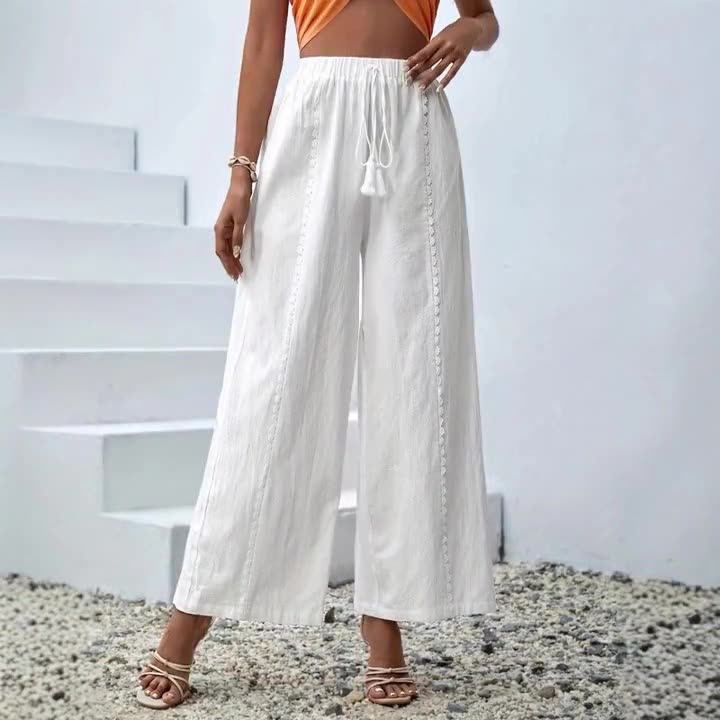 Chique High Waist Broek met Franjes