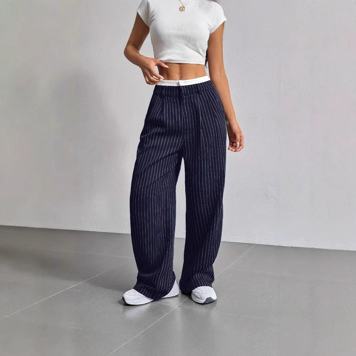 Casual broek met hoge taille