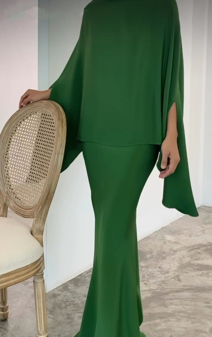 Two-Piece Pearl vloerlange jurk
