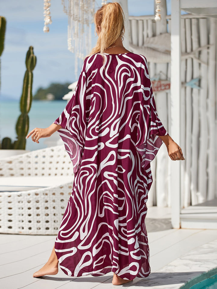 Pale Earth Kaftan Dress met Natural Flow