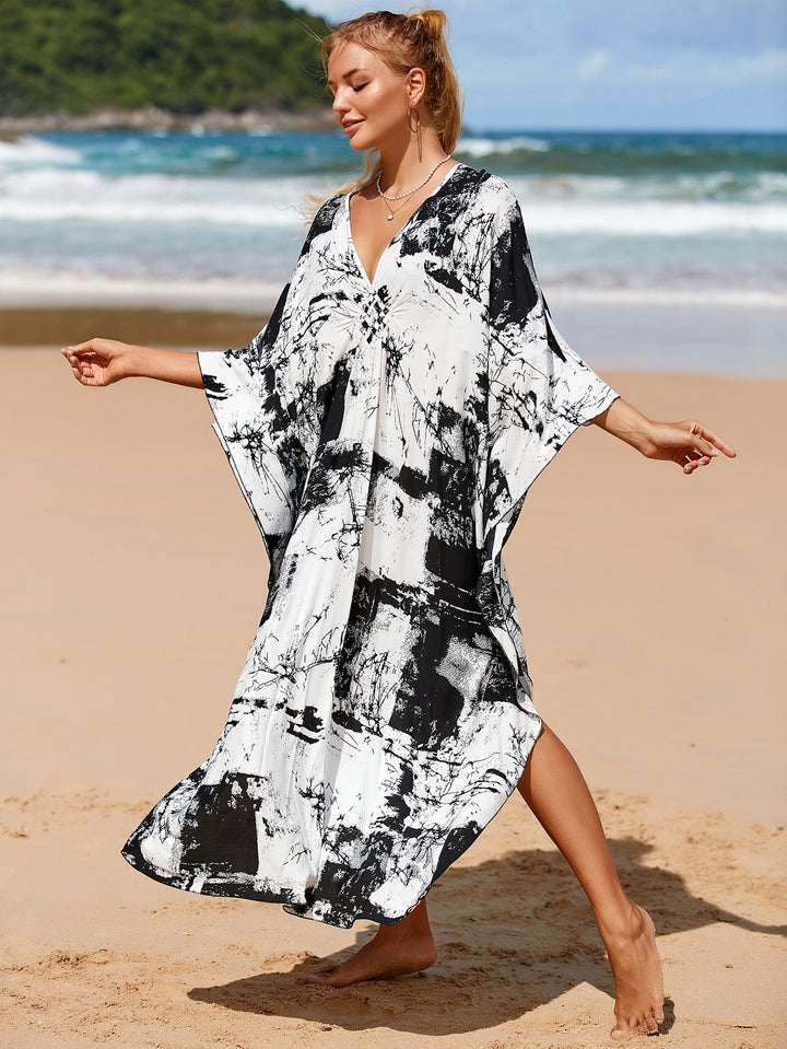 Vrouwelijke Wrap Dress in Whisper Fade Tones