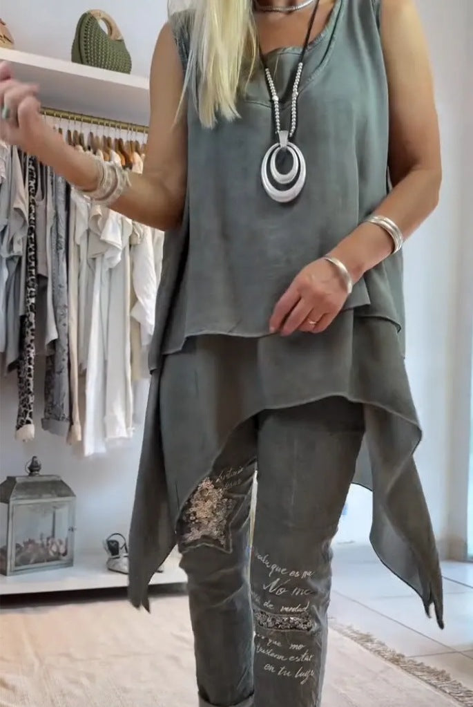 Luchtige mouwloze tuniek voor casual kleding