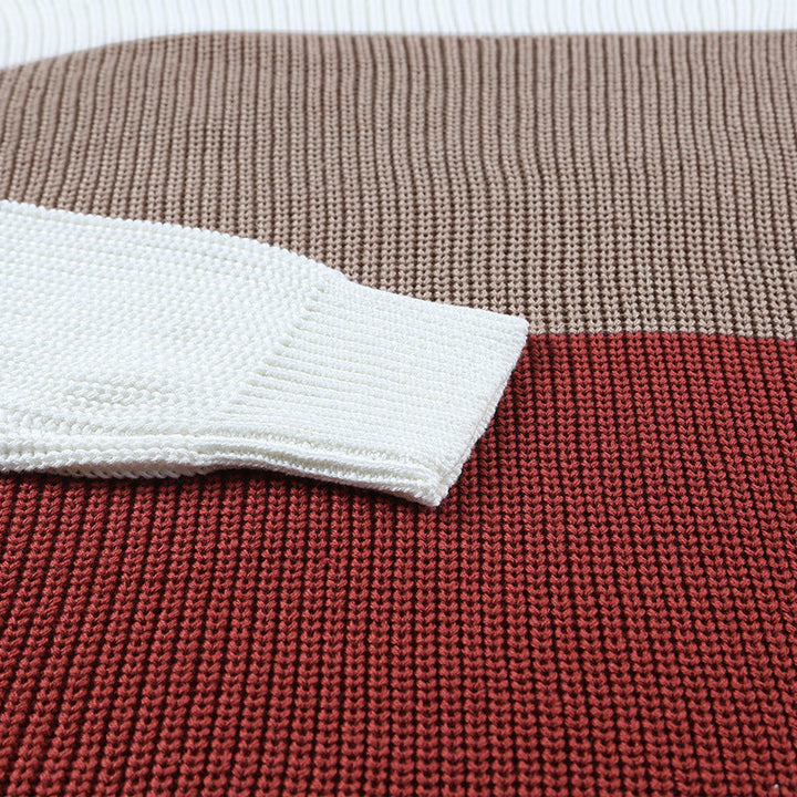 Color Block Gebreide Trui voor Dames