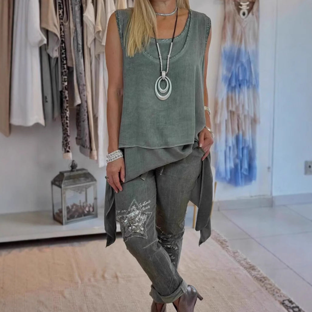 Luchtige mouwloze tuniek voor casual kleding