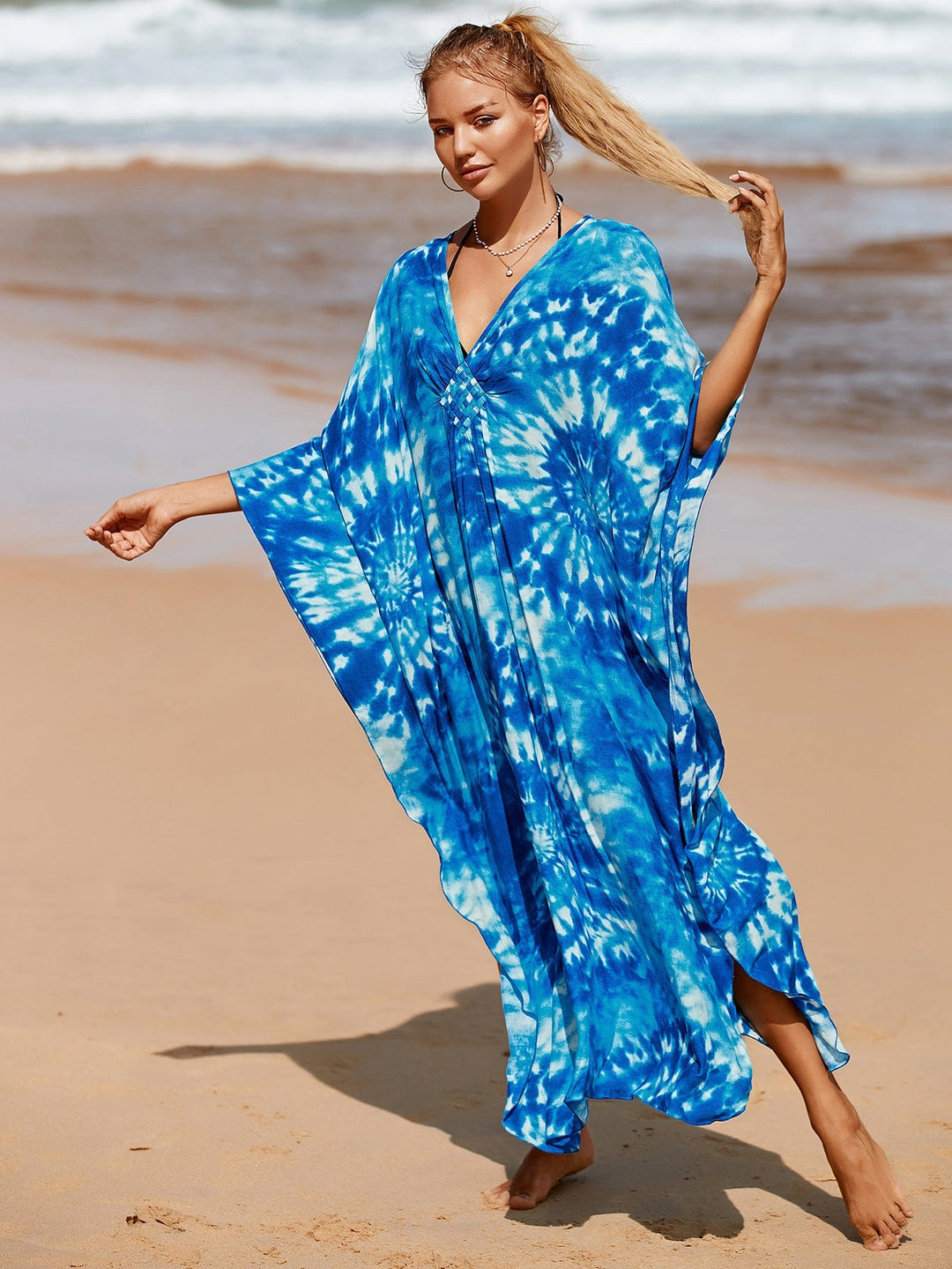 Chique Kimono-stijl Jurk in Amber Tide tinten
