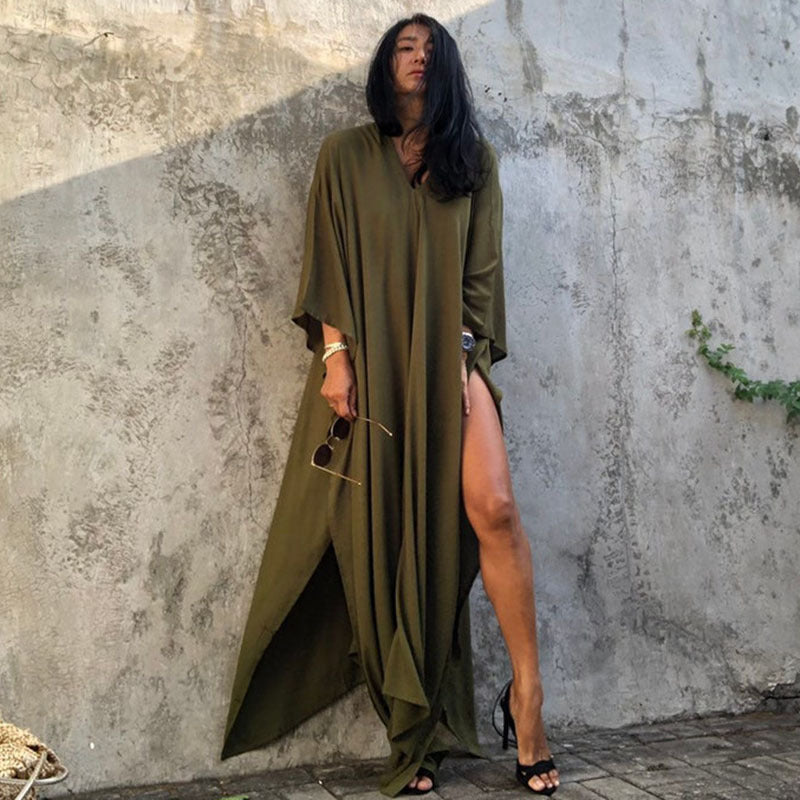 Relaxed Fit Vakantie Midi Jurk