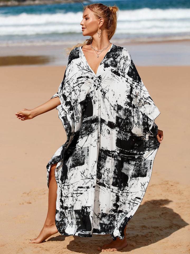 Vrouwelijke Wrap Dress in Whisper Fade Tones