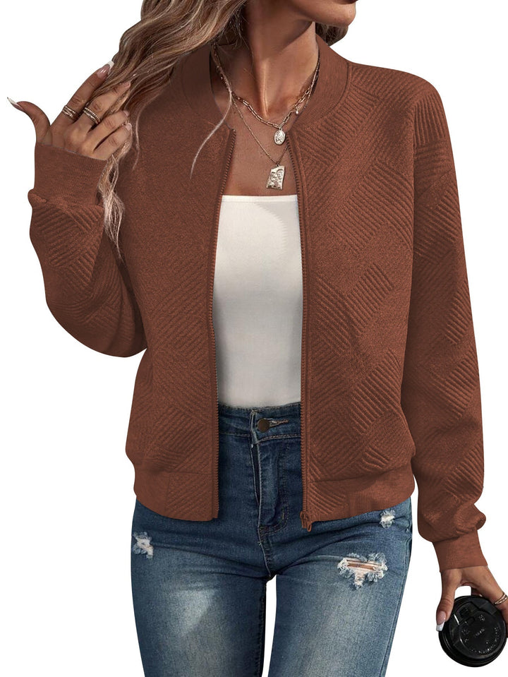 Trendy casual jas voor dames in effen kleur