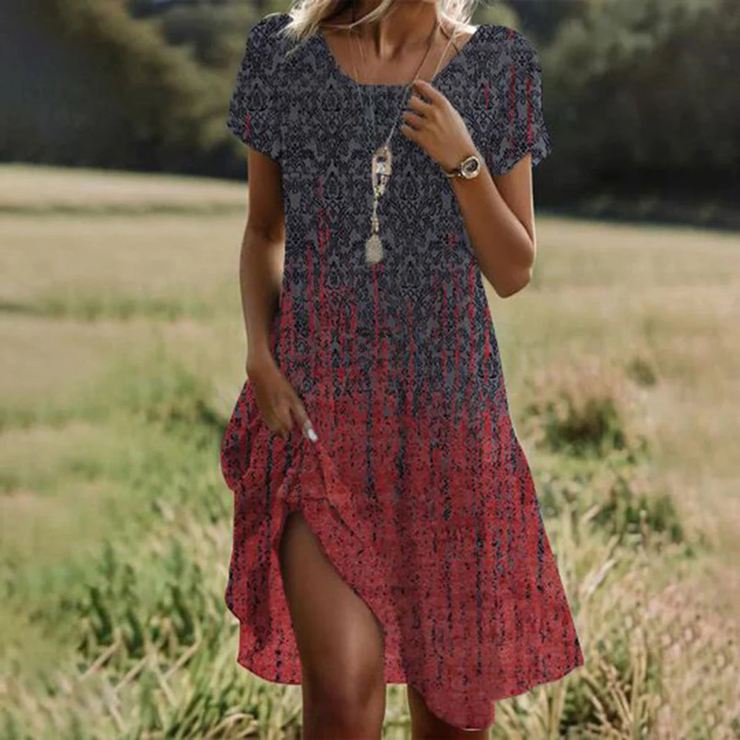 Artistieke Bohemian Midi-jurk