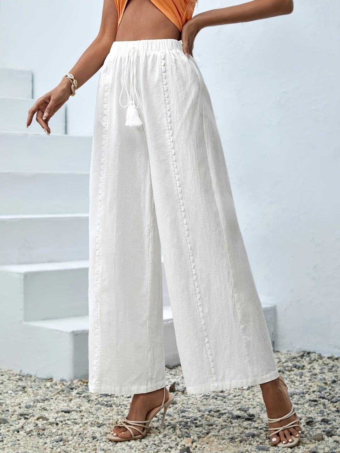 Chique High Waist Broek met Franjes