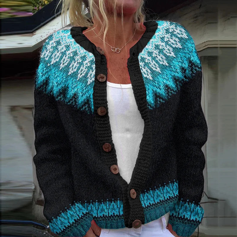 Casual damesvest met digitale print