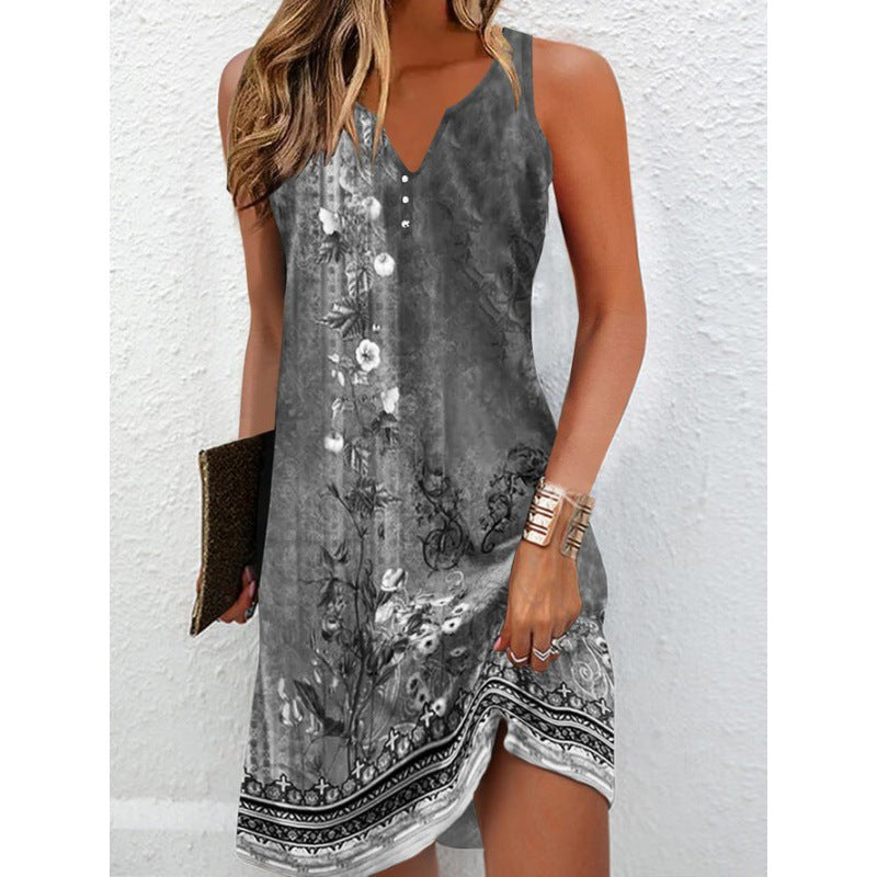 Floral Print Long Dress voor dames