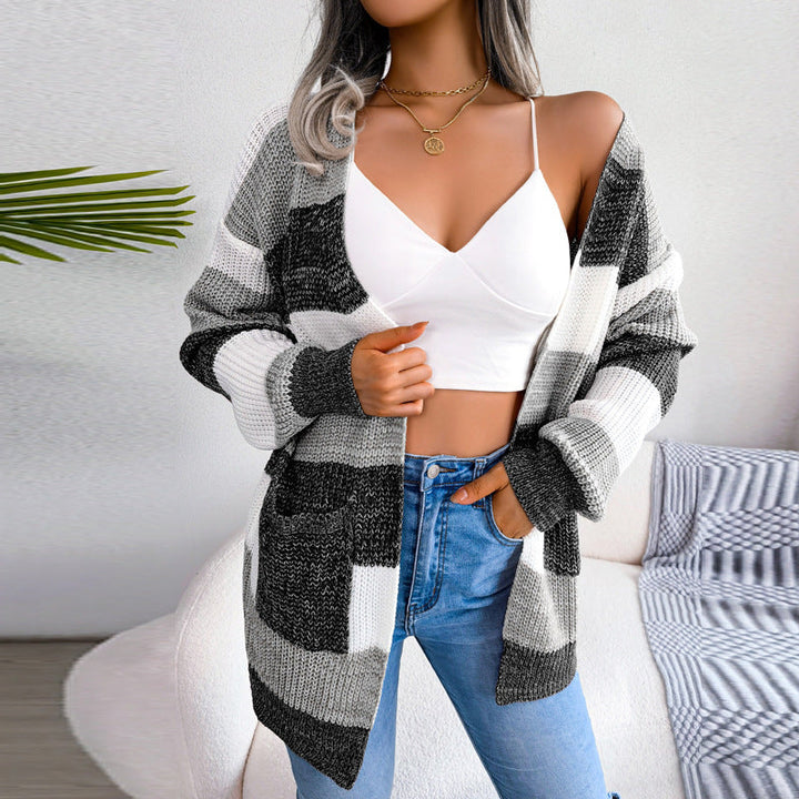 Casual cardigan met lampionmouwen voor dames