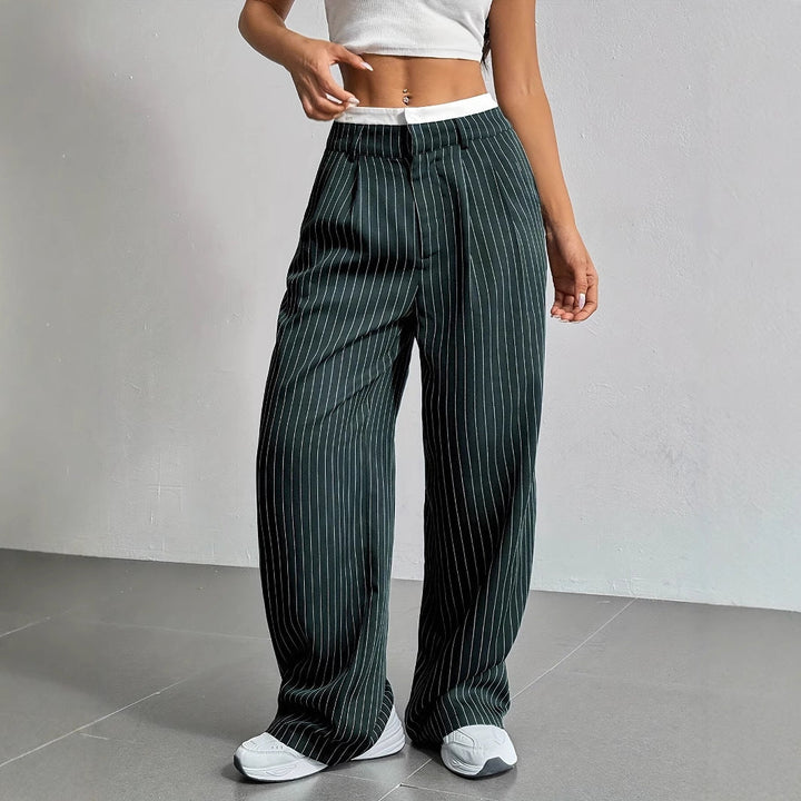 Casual broek met hoge taille