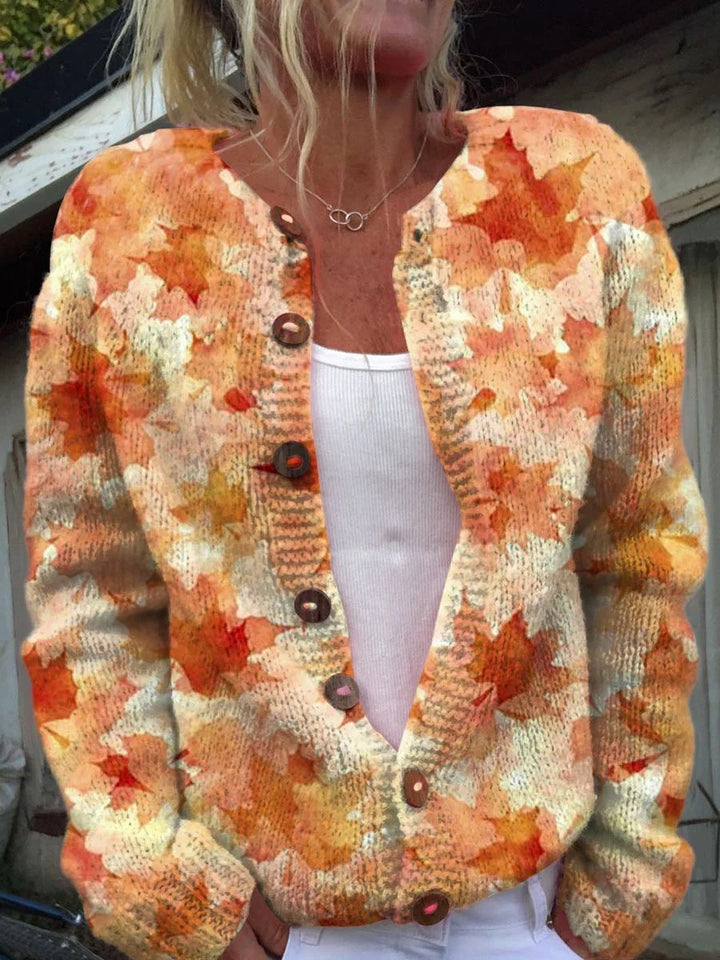 Casual damesvest met digitale print