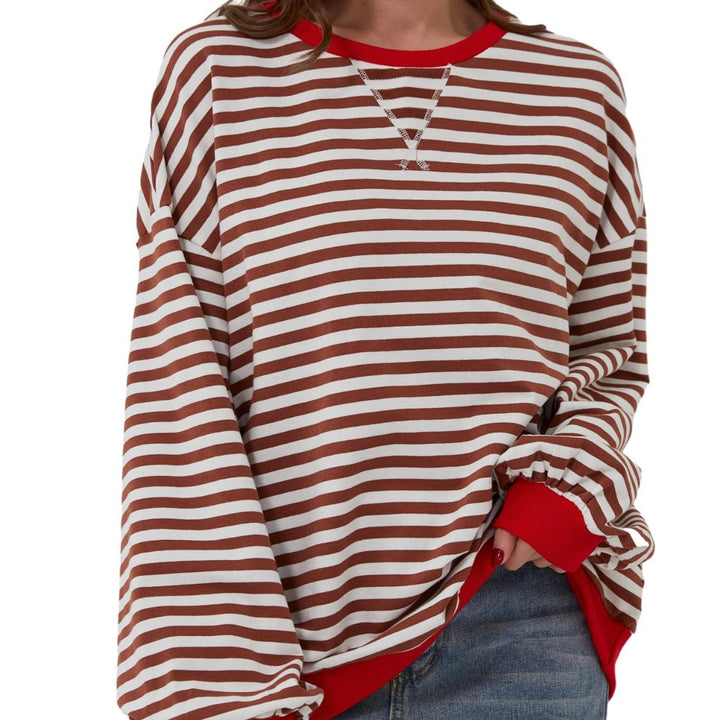 Casual shirt met lange mouwen en strepen