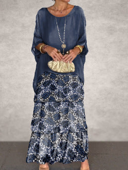 Fashion Batwing Lange Jurk