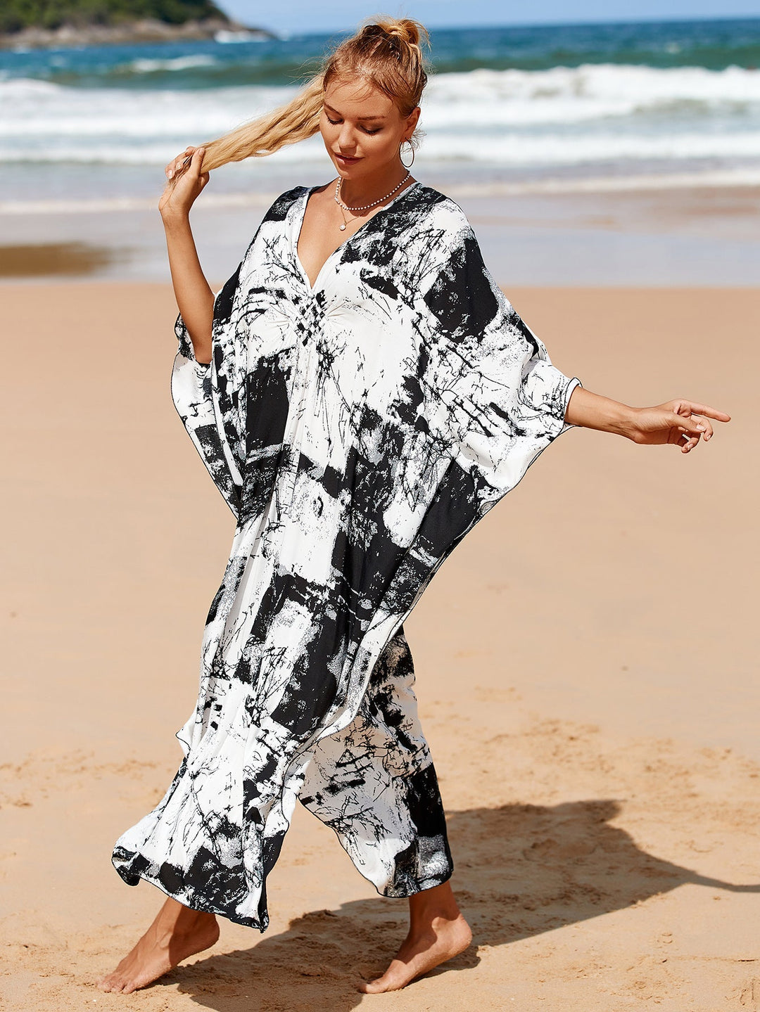 Vrouwelijke Wrap Dress in Whisper Fade Tones