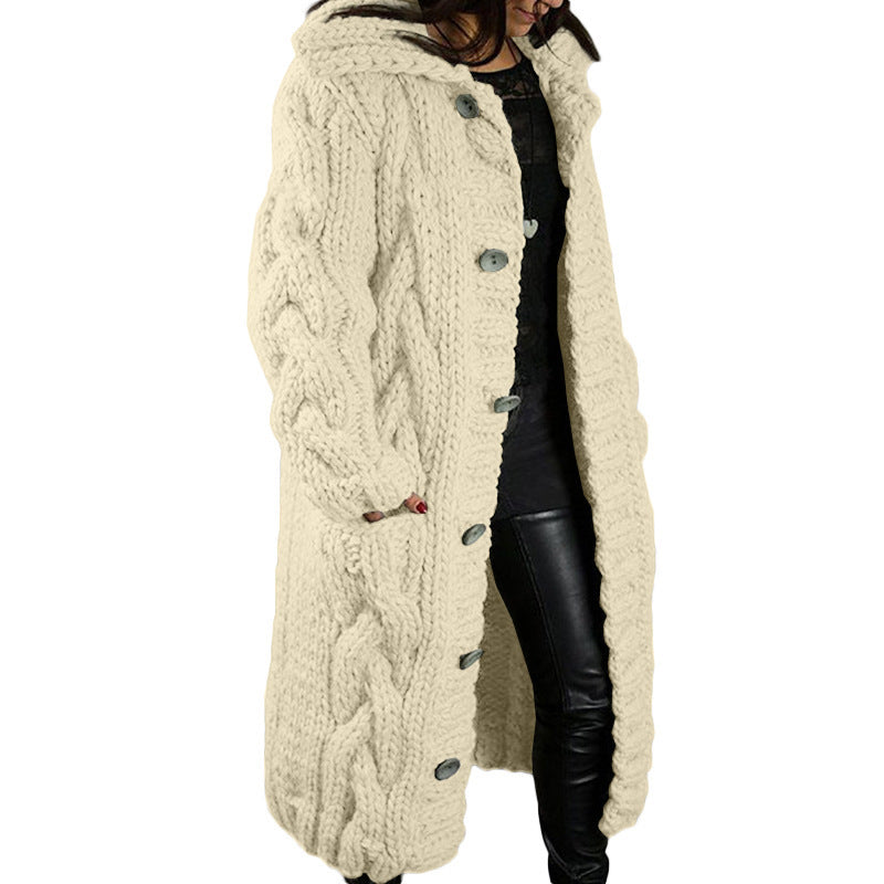 Oversized Cardigan Jas voor dames - Single-Breasted Trui