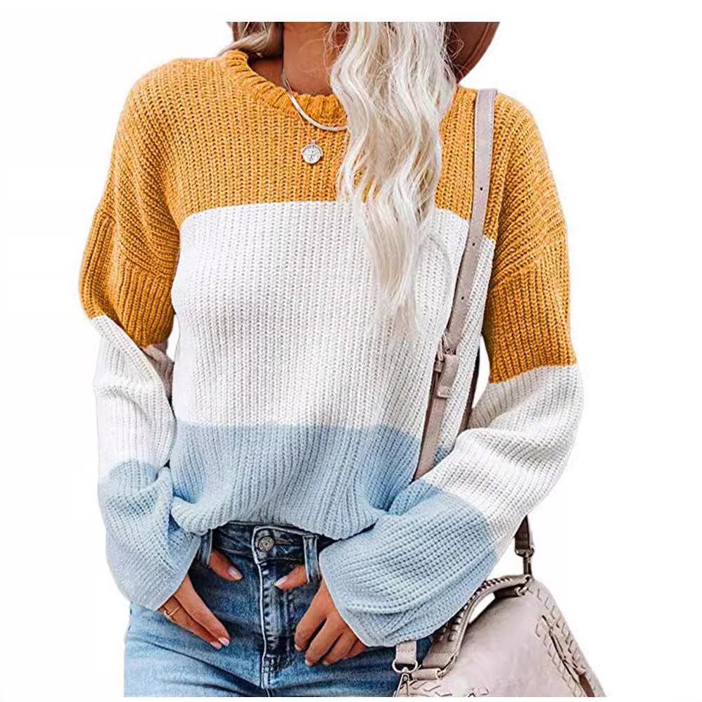 Dames pullover trui met lampionmouwen