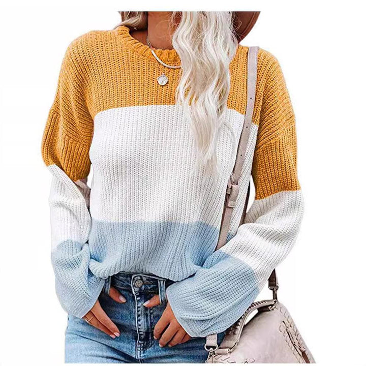 Dames pullover trui met lampionmouwen