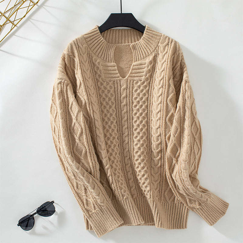 Drizzle kabelgebreide pullover trui