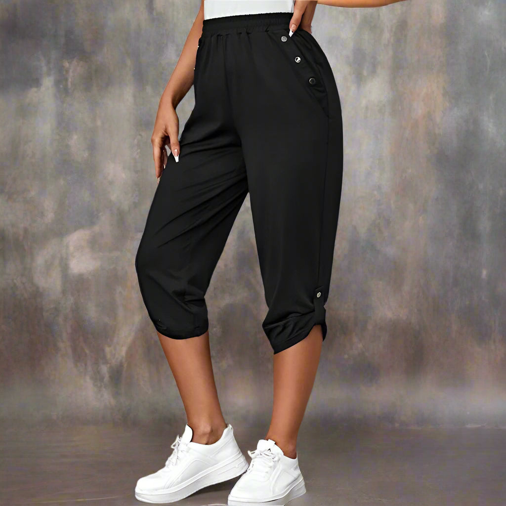 Fashion Casual Elastische Zevenpuntsbroek