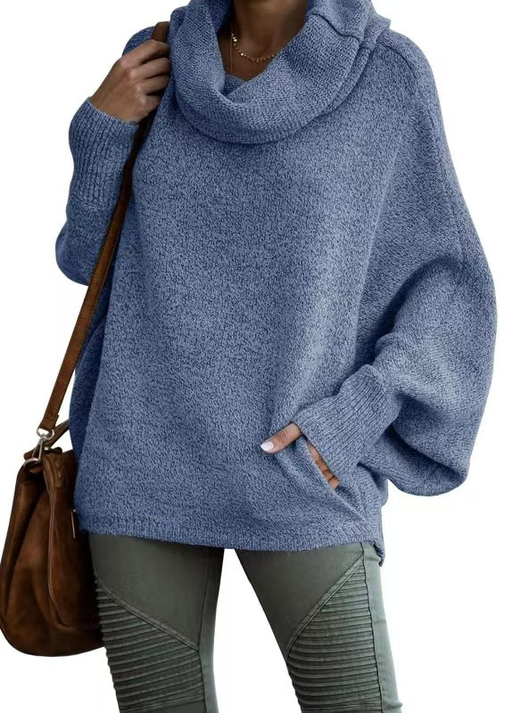 Dames pullover trui met hoge kraag