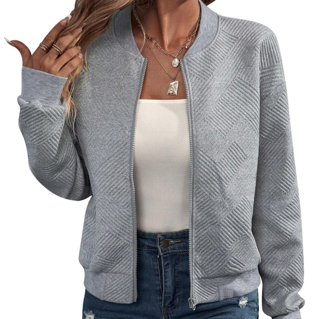 Trendy casual jas voor dames in effen kleur