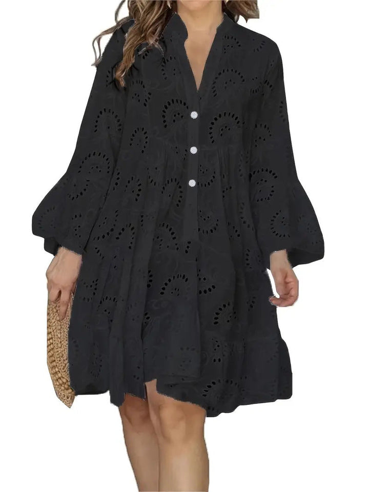 Jurk met elegant open patroon