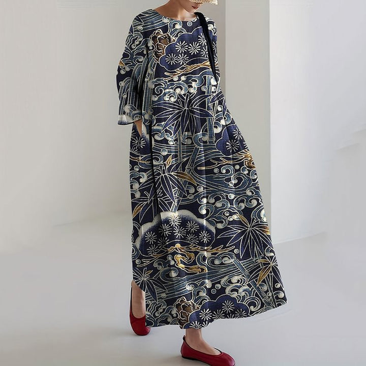 Trendy Midi-jurk met bloemenprint